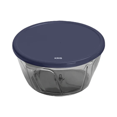 Gambar Kris Pull Chopper & Salad Spinner 4 Liter Set 2 pcs - Abu-Abu