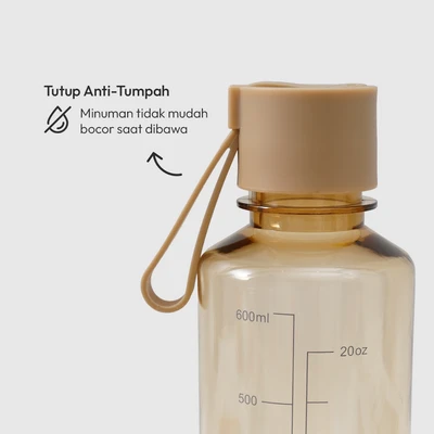Gambar Picas Nako Botol Minum Plastik 600 ml - Krem