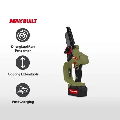 Gambar Maxbuilt Mesin Gergaji Mini Cordless Dengan Pole & Baterai 20V