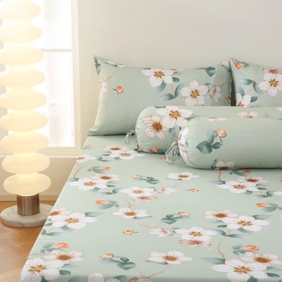 Gambar Sleeplite 120x200 Set 3 Pcs Seprai Single Microfiber Flower Aya