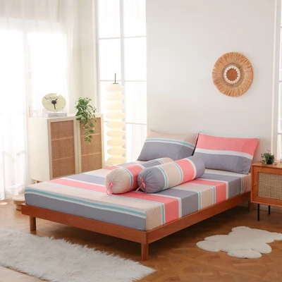 Gambar Sleeplite 180x200 cm Set 5 Pcs Seprai King Microfiber Stripe Una