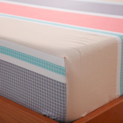 Gambar Sleeplite 180x200 cm Set 5 Pcs Seprai King Microfiber Stripe Una