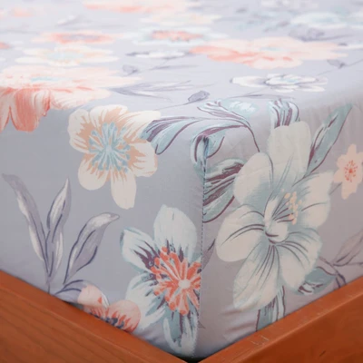 Gambar Sleeplite 180x200 cm Set 5 Pcs Seprai King Microfiber Flower Zoe