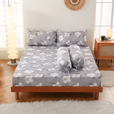 Gambar Sleeplite 180x200 cm Set 5 Pcs Seprai King Microfiber Flower Blair