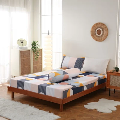 Gambar Sleeplite 180x200 cm Set 5 Pcs Seprai King Microfiber Abstrak Juno