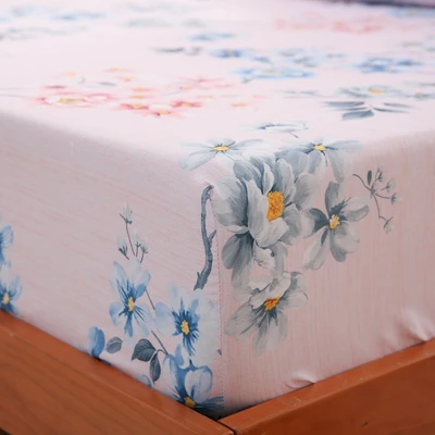 Gambar Sleeplite 160x200 cm Set 5 Pcs Seprai Queen Mocrofiber Flower Isa