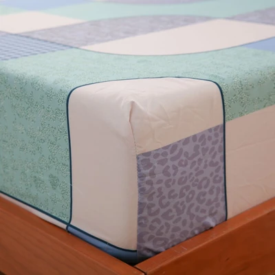 Gambar Sleeplite 160x200 cm Set 5 Pcs Seprai Queen Microfiber Abstr Dna