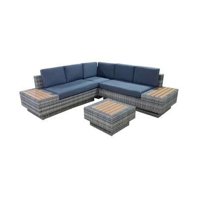 Gambar Soleil Savana Set Kursi & Meja Teras - Abu-Abu
