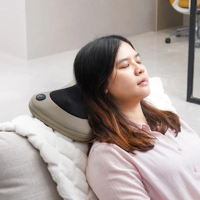 Gambar Lexata Bantal Pijat Shiatsu Dengan Heat LY - Abu-Abu