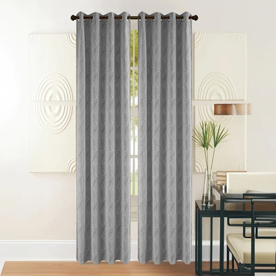 Gambar Informa Gorden Blackout 135x250 cm Set 2 pcs - Abu-Abu