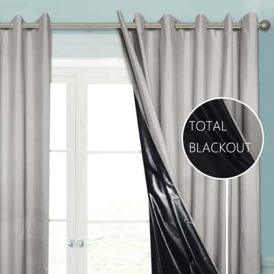 Gambar Informa Gorden Blackout Coating 210x250 cm - Abu-Abu