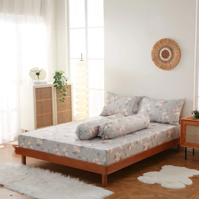 Gambar Sleeplite 180x200 cm Set 5 Pcs Seprai King Microfiber Flower Amy