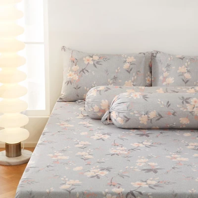 Gambar Sleeplite 180x200 cm Set 5 Pcs Seprai King Microfiber Flower Amy