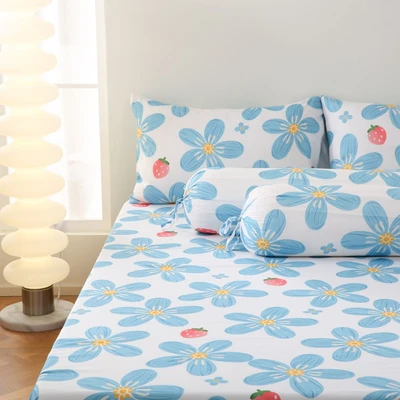 Gambar Sleeplite 180x200 cm Set 5 Pcs Seprai King Microfiber Flower Abby