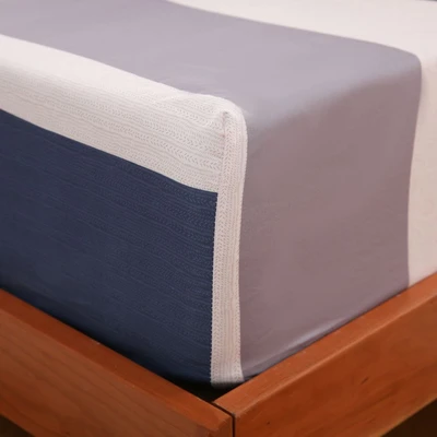 Gambar Sleeplite 180x200 cm Set 5 Pcs Seprai King Microfiber Stripe Bora