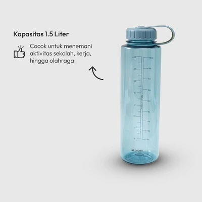 Gambar Picas Botol Minum Plastik Screw Lid 900 ml - Biru Ocean