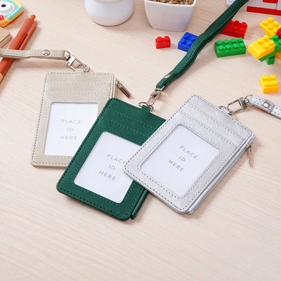 Gambar Ataru Id Card Holder Dengan Zipper - Cokelat Champagne