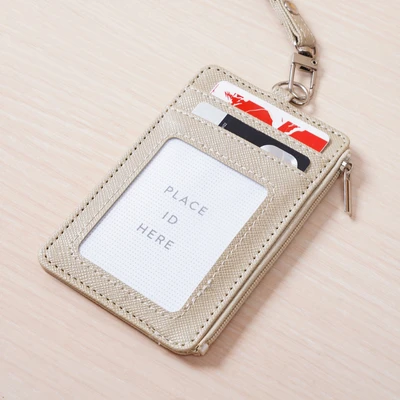 Gambar Ataru Id Card Holder Dengan Zipper - Cokelat Champagne