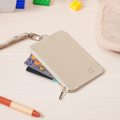 Gambar Ataru Id Card Holder Dengan Zipper - Cokelat Champagne