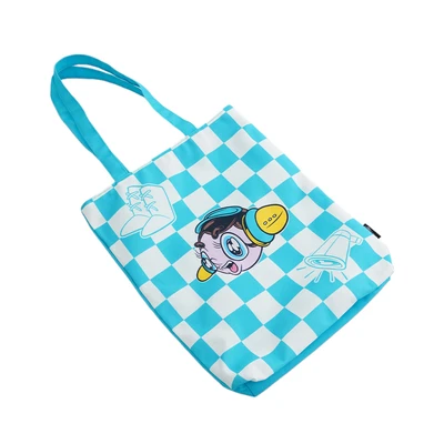 Gambar Ataru Tote Bag Checkered Muklay Ollie - Biru