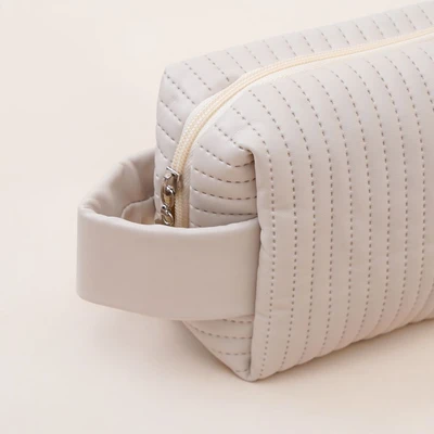 Gambar Ataru Pouch Kosmetik PU Boxy - Krem Beige