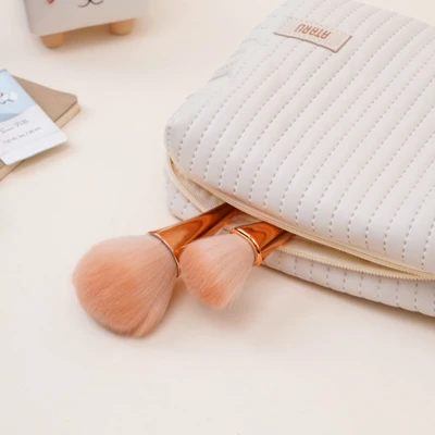 Gambar Ataru Pouch Kosmetik PU Boxy - Krem Beige