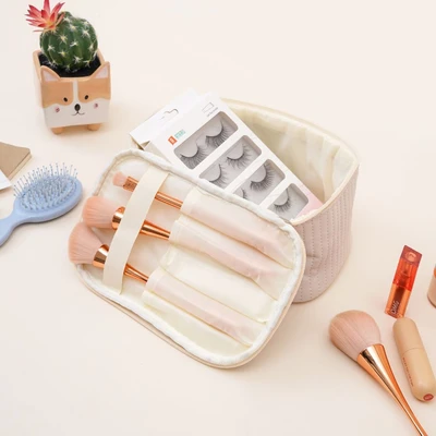 Gambar Ataru Tas Kosmestik PU - Krem Beige