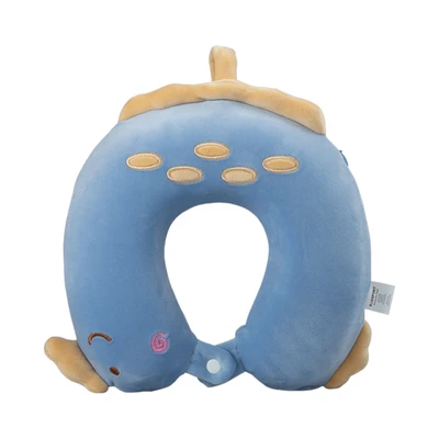 Gambar Passport Bantal Leher Anak Dino - Biru