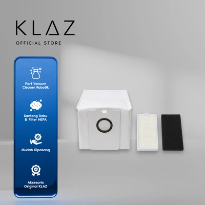 Gambar Klaz Part Kantong Debu & HEPA Filter Vacuum Cleaner Dry Robotik Dengan Charging Station