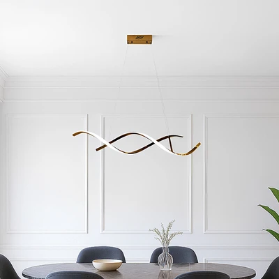 Gambar Informa Lampu Gantung Hias LED Spiral 100x15x15 cm - Gold
