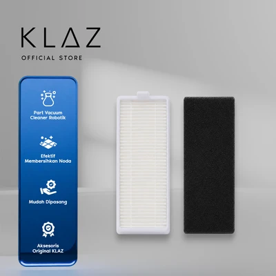 Gambar Klaz Part HEPA Filter & Spons Smart Vacuum Cleaner Dry Robotik - Putih
