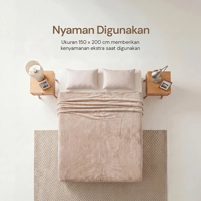 Gambar Informa 150x200 cm Selimut Microfiber Solid - Cokelat Choco