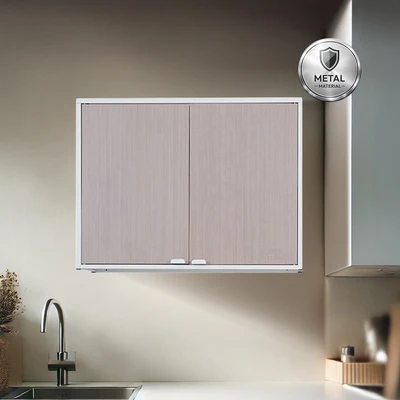 Gambar Informa Loris Kabinet Dinding Dapur Metal - Cokelat Beech