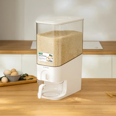 Gambar Kris Tempat Beras Plastik Single Grid 12.5 Liter - Putih