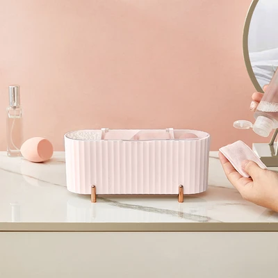 Gambar Stora Kotak Penyimpanan Kapas 21.4x8.6x9.1 cm - Pink