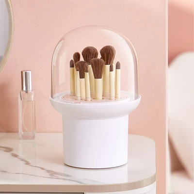 Gambar Stora Organizer Kuas Make Up 16.5x16.5x14.5 cm - Putih