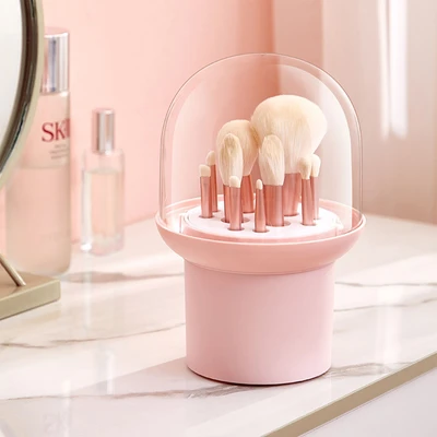 Gambar Stora Organizer Kuas Make Up 16.5x16.5x14.5 cm - Pink