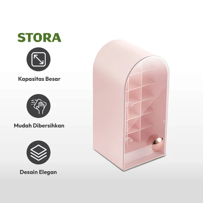 Gambar Stora Organizer Lipstik 9.3x9.5x20 cm - Pink