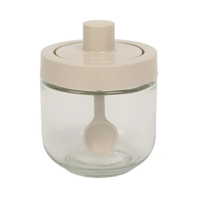 Gambar Informa Ryne Tempat Bumbu Dapur Kaca 300 ml Set 3 pcs - Krem Beige