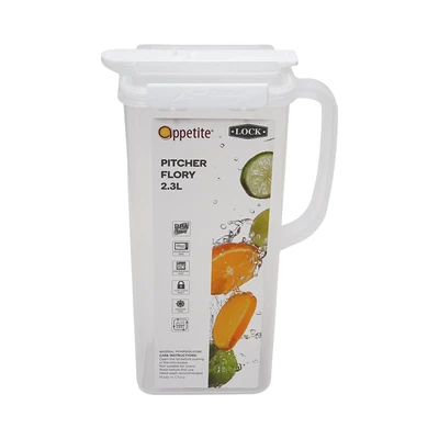 Gambar Appetite Flory Teko Minum Plastik PP 2.3 Liter Transparan