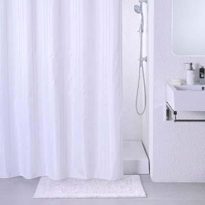 Gambar Forhom Tirai Kamar Mandi Polyester Dengan Hooks Hotel 180x200 cm