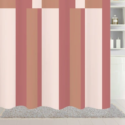 Gambar Forhom Tirai Kamar Mandi Polyester Dengan Hooks Square 180x200 cm