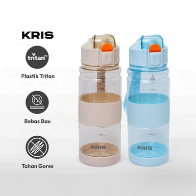 Gambar Kris 550 Ml Yuki Botol Minum Tritan Dengan Strap - Krem