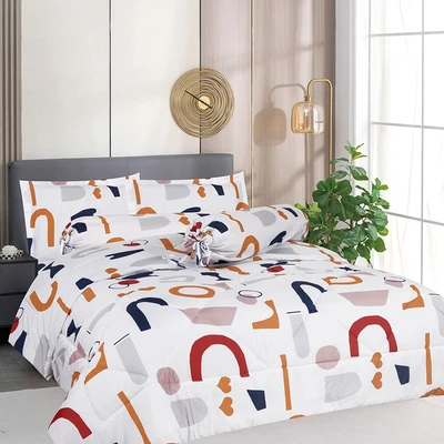 Gambar Sleeplite 160x200 cm Set 6 Pcs Seprai Queen Microfiber Abstrak Sunny