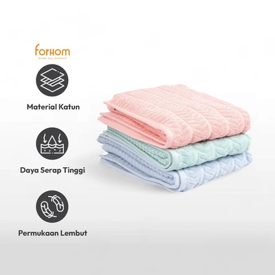 Gambar Forhom 70x140 cm Handuk Mandi Herringbone - Pink