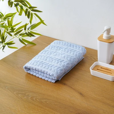 Gambar Forhom 140x70 cm Handuk Mandi Herringbone - Biru