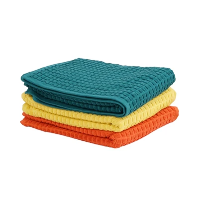 Gambar Forhom 70x140 cm Handuk Mandi Waffle - Kuning Mustard
