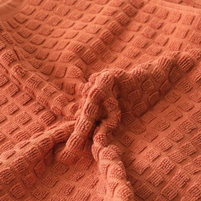 Gambar Forhom 70x140 cm Handuk Mandi Waffle - Merah Terracotta