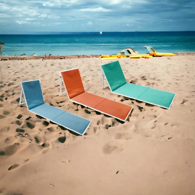 Gambar Soleil Summer Kursi Pantai Lounge Chaise Fabric Random