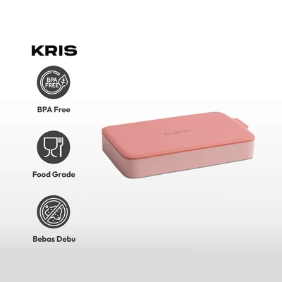 Gambar Kris Cetakan Es Batu 24 Cubes Dengan Tutup Silikon - Pink